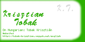 krisztian tobak business card