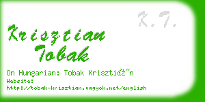 krisztian tobak business card